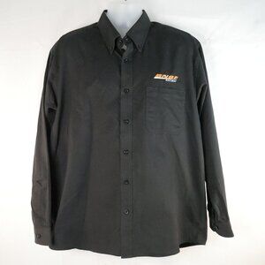 BNSF Railway Polo Employee Black Shirt Size XL Button Up Big Bang Super Pop